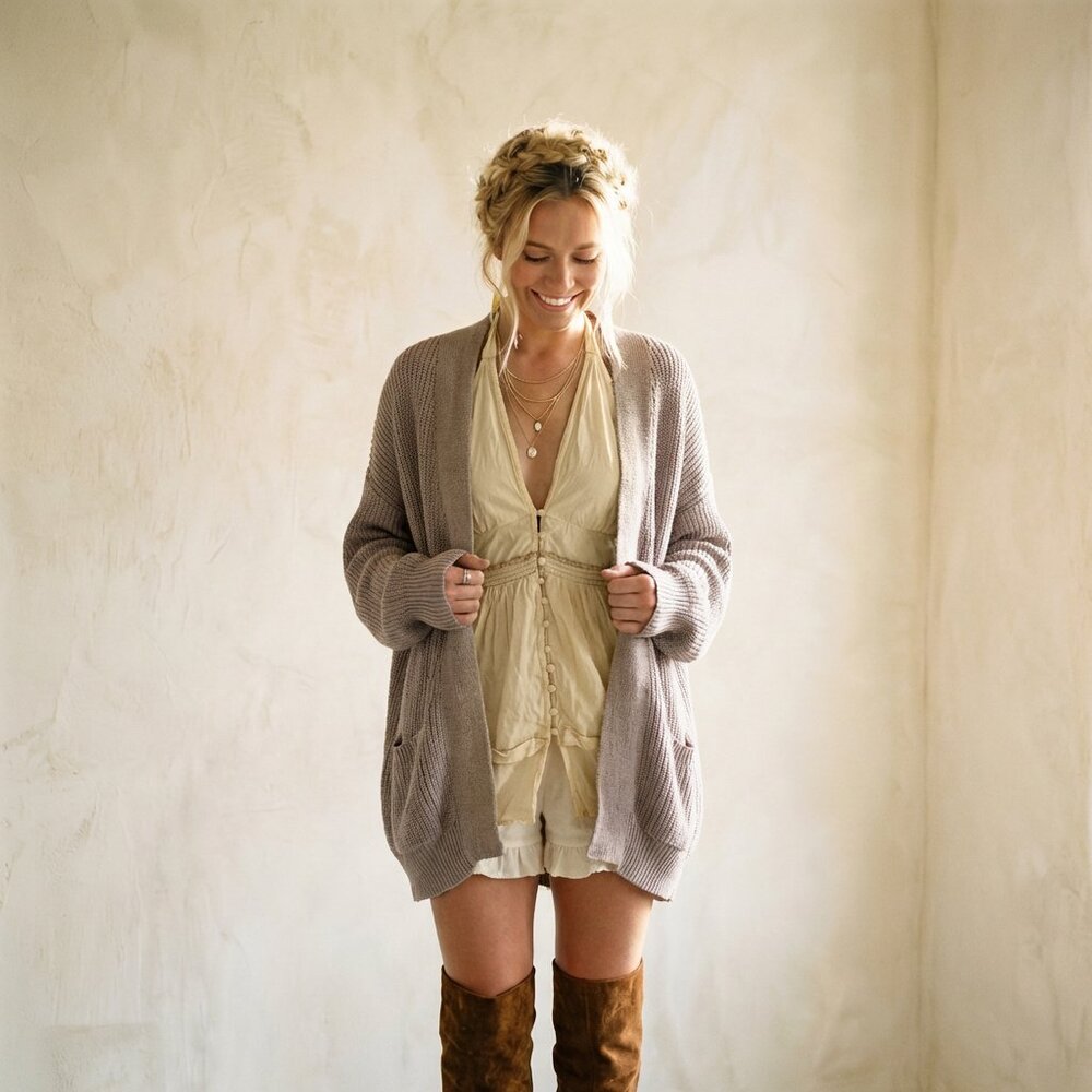 Universal Thread | Chunky Knit Open Cardigan In M… - image 7